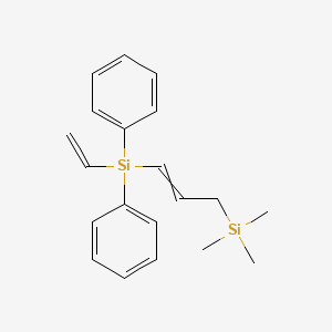 B14512745 Ethenyl(diphenyl)[3-(trimethylsilyl)prop-1-en-1-yl]silane CAS No. 63453-14-5