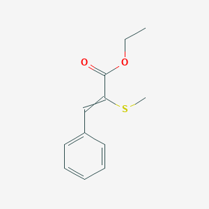 Ethyl 2-(methylsulfanyl)-3-phenylprop-2-enoate