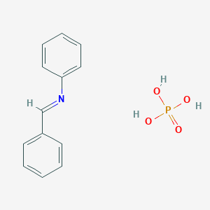 N,1-diphenylmethanimine;phosphoric acid