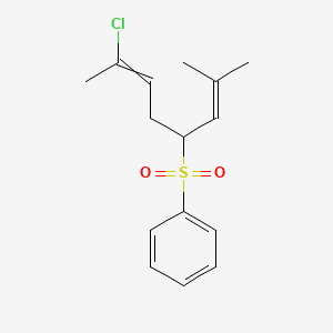 (7-Chloro-2-methylocta-2,6-diene-4-sulfonyl)benzene