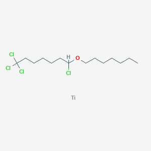 1,1,1,7-Tetrachloro-7-heptoxyheptane;titanium