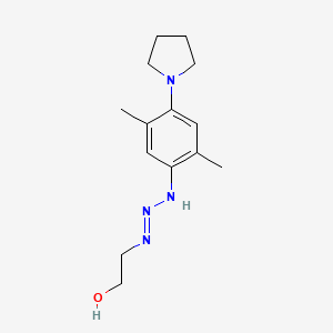 2-{(1E)-3-[2,5-Dimethyl-4-(pyrrolidin-1-yl)phenyl]triaz-1-en-1-yl}ethan-1-ol