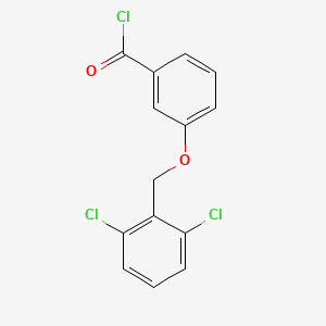 B1451300 3-[(2,6-Dichlorobenzyl)oxy]benzoyl chloride CAS No. 221242-56-4