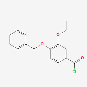 B1451301 4-(Benzyloxy)-3-ethoxybenzoyl chloride CAS No. 1160259-98-2