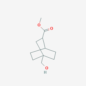 molecular formula C11H18O3 B14513018 Methyl 4-(hydroxymethyl)bicyclo[2.2.2]octane-2-carboxylate CAS No. 62934-96-7