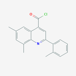 B1451304 6,8-Dimethyl-2-(2-methylphenyl)quinoline-4-carbonyl chloride CAS No. 1160254-89-6