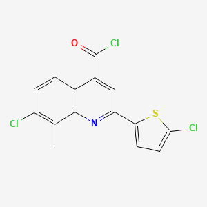 B1451309 7-Chloro-2-(5-chloro-2-thienyl)-8-methylquinoline-4-carbonyl chloride CAS No. 1160256-94-9