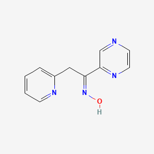 molecular formula C11H10N4O B14513097 (NZ)-N-(1-pyrazin-2-yl-2-pyridin-2-ylethylidene)hydroxylamine 