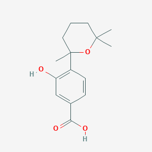 3-Hydroxy-4-(2,6,6-trimethyloxan-2-yl)benzoic acid