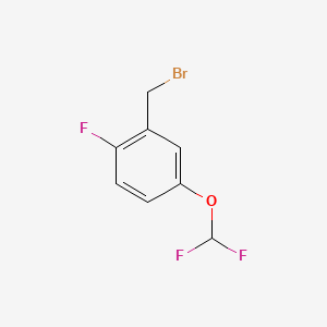 molecular formula C8H6BrF3O B1451316 5-(二氟甲氧基)-2-氟苄溴 CAS No. 1017779-36-0