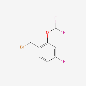 B1451317 1-(Bromomethyl)-2-(difluoromethoxy)-4-fluorobenzene CAS No. 1017779-42-8