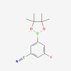 molecular formula C13H15BFNO2 B1451319 3-氟-5-(4,4,5,5-四甲基-1,3,2-二氧杂硼环丁-2-基)苯甲腈 CAS No. 935685-88-4
