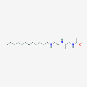 molecular formula C19H43N3O B14513237 1-[(2-{[2-(Dodecylamino)ethyl]amino}propyl)amino]ethan-1-ol CAS No. 63119-20-0