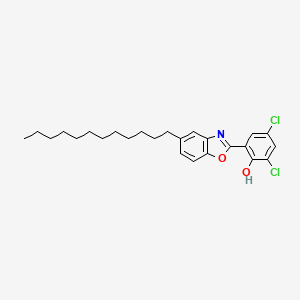 2,4-Dichloro-6-(5-dodecyl-1,3-benzoxazol-2(3H)-ylidene)cyclohexa-2,4-dien-1-one