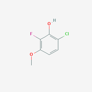 molecular formula C7H6ClFO2 B1451326 6-氯-2-氟-3-甲氧基苯酚 CAS No. 1017777-74-0