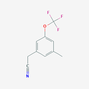 molecular formula C10H8F3NO B1451330 3-甲基-5-(三氟甲氧基)苯乙腈 CAS No. 916420-56-9