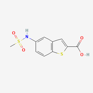 molecular formula C10H9NO4S2 B1451333 5-(甲磺酰氨基)苯并[b]噻吩-2-羧酸 CAS No. 928709-53-9