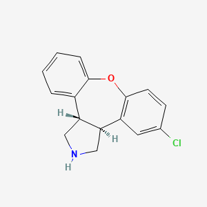molecular formula C16H14ClNO B1451337 反式-5-氯-2,3,3a,12b-四氢-1H-二苯并[2,3:6,7]氧杂菲并[4,5-c]吡咯 CAS No. 128915-56-0