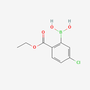 molecular formula C9H10BClO4 B1451340 5-氯-2-(乙氧羰基)苯硼酸 CAS No. 871329-55-4