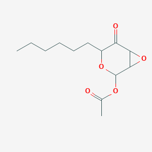 1-O-Acetyl-2,3-anhydro-5-hexylpentopyranos-4-ulose