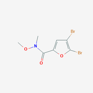 molecular formula C7H7Br2NO3 B1451353 4,5-Dibromo-N-methoxy-N-methylfuran-2-carboxamide CAS No. 502639-02-3