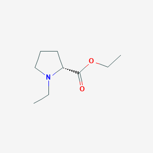 molecular formula C9H17NO2 B1451355 (R)-Ethyl 1-ethylpyrrolidine-2-carboxylate CAS No. 381670-33-3