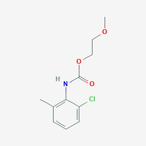 molecular formula C11H14ClNO3 B14513559 2-Methoxyethyl (2-chloro-6-methylphenyl)carbamate CAS No. 62593-76-4