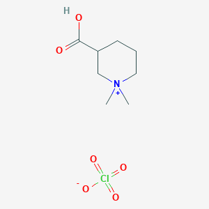 molecular formula C8H16ClNO6 B14513576 3-Carboxy-1,1-dimethylpiperidin-1-ium perchlorate CAS No. 62581-09-3