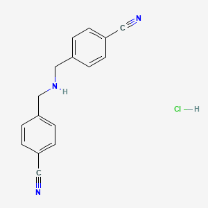 molecular formula C16H14ClN3 B1451358 双(4-氰基苄基)胺盐酸盐 CAS No. 1802566-49-9