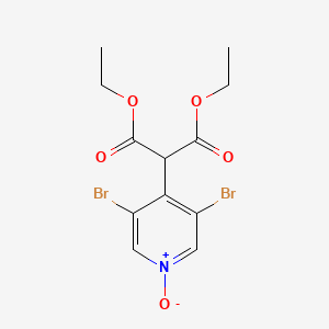 Diethyl (3,5-dibromo-1-oxo-1lambda~5~-pyridin-4-yl)propanedioate