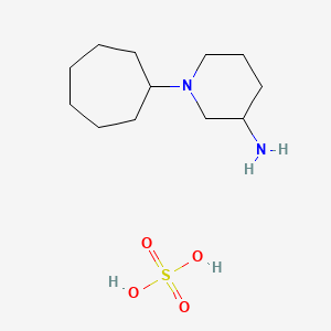 molecular formula C12H26N2O4S B1451362 1-Cycloheptylpiperidin-3-amine sulfate CAS No. 1185303-68-7