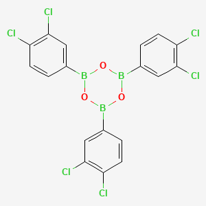 molecular formula C18H9B3Cl6O3 B1451364 2,4,6-Tris(3,4-dichlorophenyl)boroxin CAS No. 1133798-41-0