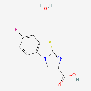 molecular formula C10H7FN2O3S B1451366 7-Fluoro-benzo[d]imidazo[2,1-b]thiazole-2-carboxylic acid hydrate CAS No. 849924-90-9