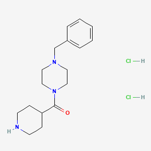 molecular formula C17H27Cl2N3O B1451367 (4-Benzylpiperazin-1-yl)piperidin-4-yl-methanone dihydrochloride CAS No. 1185013-84-6
