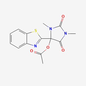 4-(1,3-Benzothiazol-2-yl)-1,3-dimethyl-2,5-dioxoimidazolidin-4-yl acetate