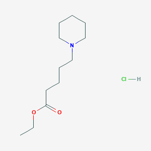 molecular formula C12H24ClNO2 B14513739 Ethyl 5-piperidin-1-ylpentanoate;hydrochloride CAS No. 62522-38-7