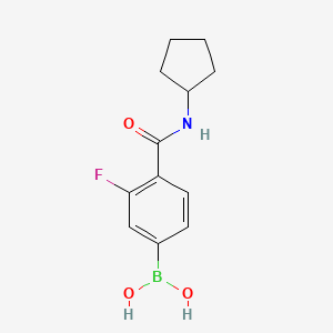 B1451377 (4-(Cyclopentylcarbamoyl)-3-fluorophenyl)boronic acid CAS No. 957034-70-7