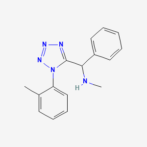 molecular formula C16H17N5 B1451391 N-甲基-1-[1-(2-甲基苯基)-1H-四唑-5-基]-1-苯甲胺 CAS No. 400747-21-9