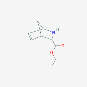 molecular formula C9H13NO2 B145140 Ethyl 2-azabicyclo[2.2.1]hept-5-ene-3-carboxylate CAS No. 139927-19-8