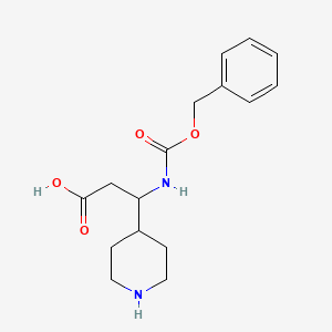 molecular formula C16H22N2O4 B1451402 3-(Cbz-amino)-3-(4-piperidyl)propionic acid CAS No. 372144-06-4