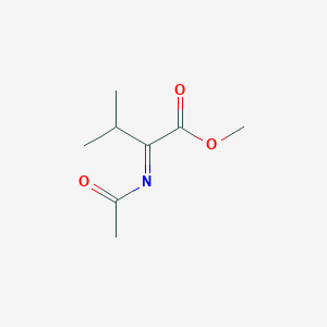 B14514031 Methyl (2E)-2-(acetylimino)-3-methylbutanoate CAS No. 63096-18-4