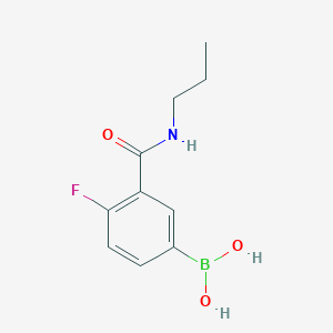molecular formula C10H13BFNO3 B1451408 (4-氟-3-(丙基氨基甲酰基)苯基)硼酸 CAS No. 874219-32-6