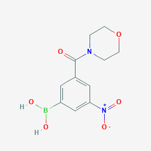 molecular formula C11H13BN2O6 B1451417 (3-(吗啉-4-羰基)-5-硝基苯基)硼酸 CAS No. 871332-80-8