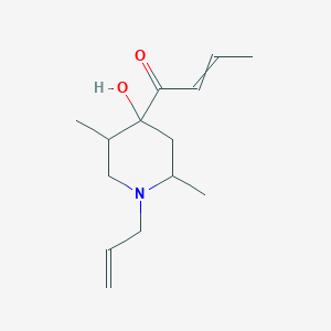 1-[4-Hydroxy-2,5-dimethyl-1-(prop-2-en-1-yl)piperidin-4-yl]but-2-en-1-one