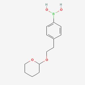 B1451419 (4-(2-((Tetrahydro-2H-pyran-2-yl)oxy)ethyl)phenyl)boronic acid CAS No. 1095639-99-8