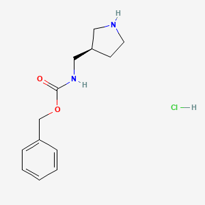 molecular formula C13H19ClN2O2 B1451421 (R)-Benzyl (pyrrolidin-3-ylmethyl)carbamate hydrochloride CAS No. 872715-15-6