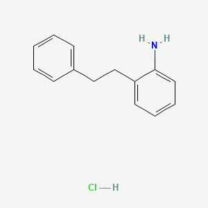 molecular formula C14H16ClN B1451423 [2-(2-Phenylethyl)phenyl]amine hydrochloride CAS No. 107622-07-1