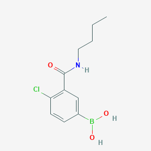 molecular formula C11H15BClNO3 B1451427 (3-(Butylcarbamoyl)-4-chlorophenyl)boronic acid CAS No. 871332-94-4