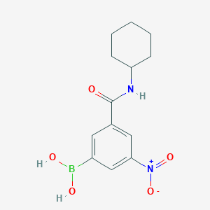 molecular formula C13H17BN2O5 B1451435 3-(Cyclohexylaminocarbonyl)-5-nitrophenylboronic acid CAS No. 871332-85-3
