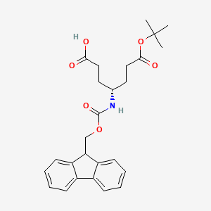 molecular formula C26H31NO6 B1451439 (R)-4-((((9H-芴-9-基)甲氧羰基)氨基)-7-(叔丁氧基)-7-氧代庚酸 CAS No. 1310680-26-2